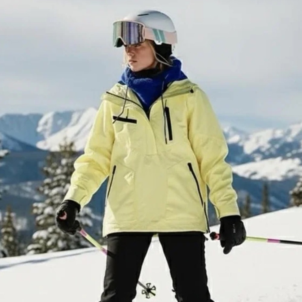 Free People Yellow Ski & Snow Jacket